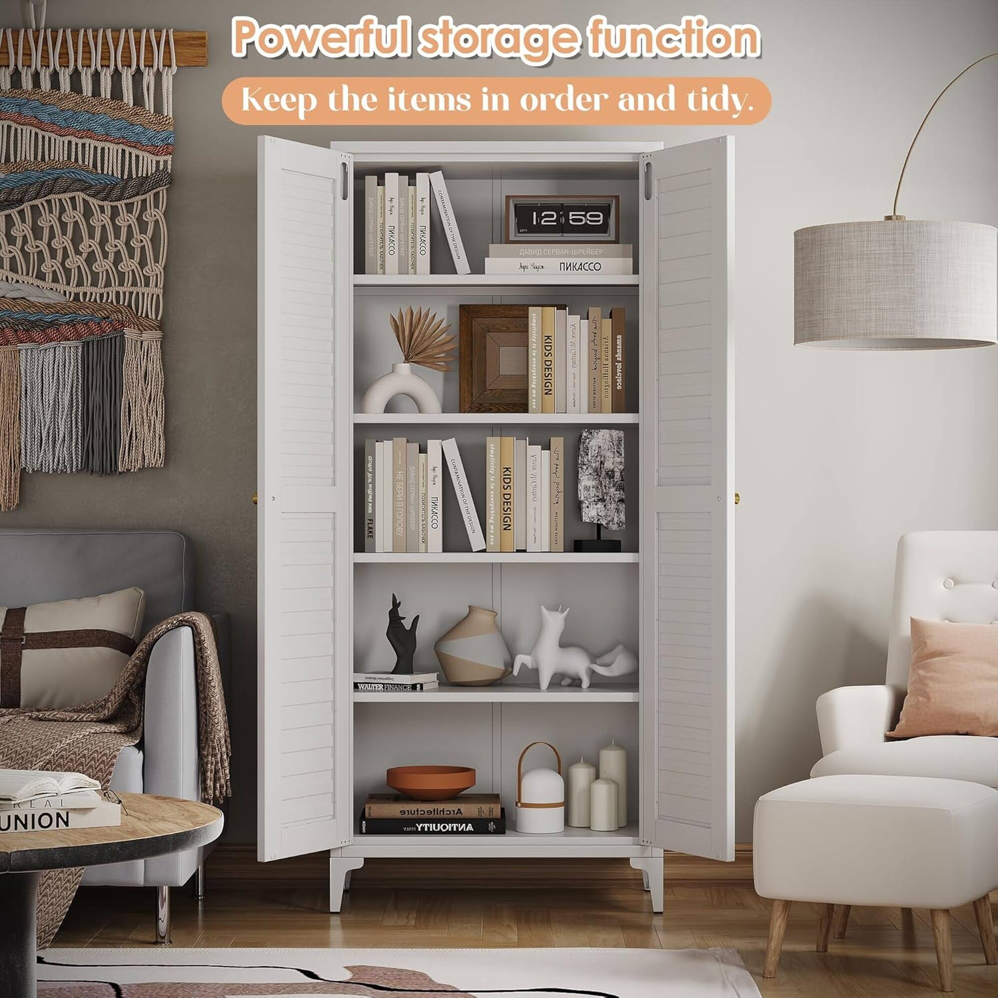 Powerful storage function  
Keep the items in order and tidy.