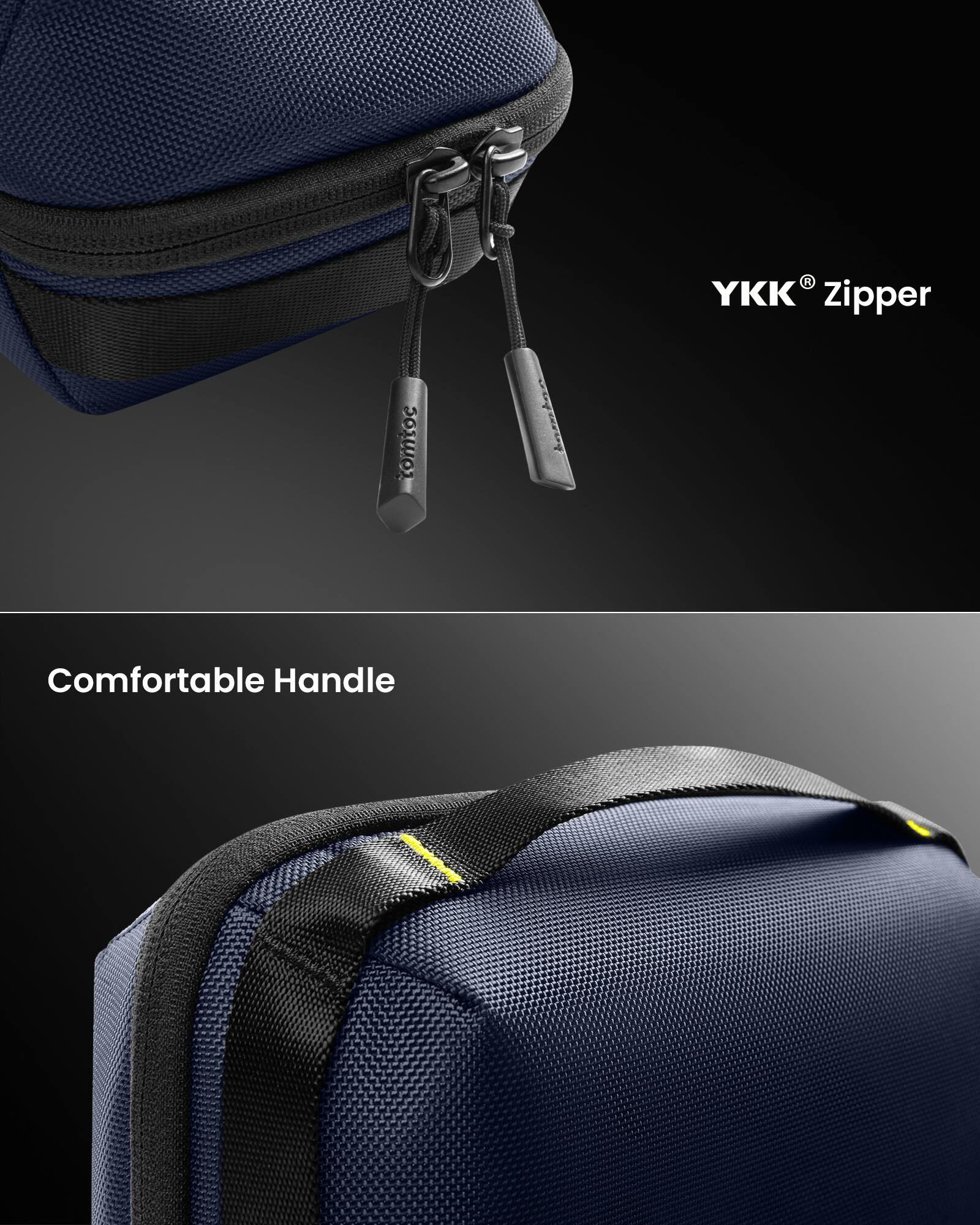 YKK® Zipper  
Comfortable Handle