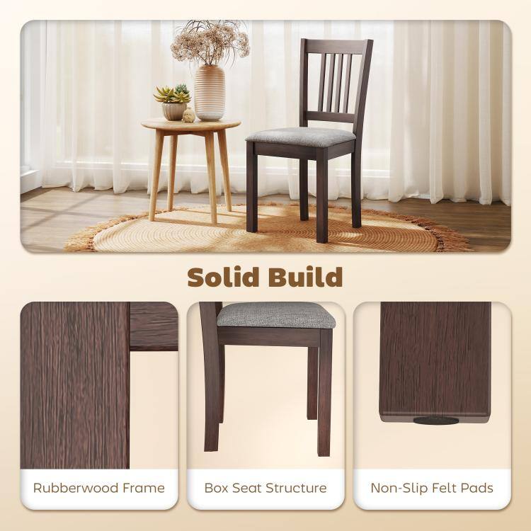 Solid Build  
Rubberwood Frame  
Box Seat Structure  
Non-Slip Felt Pads