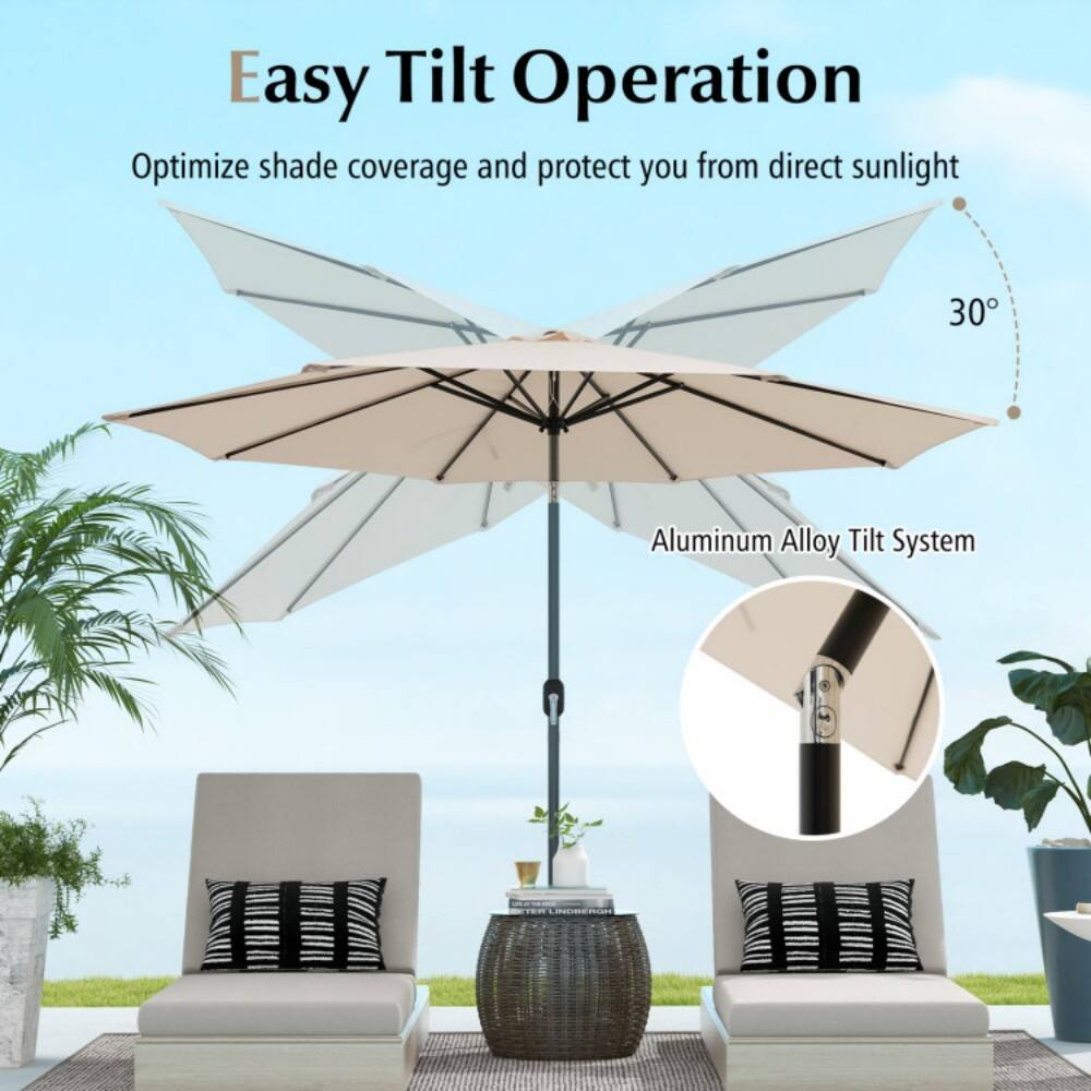Easy Tilt Operation  
Optimize shade coverage and protect you from direct sunlight  
30° Aluminum Alloy Tilt System