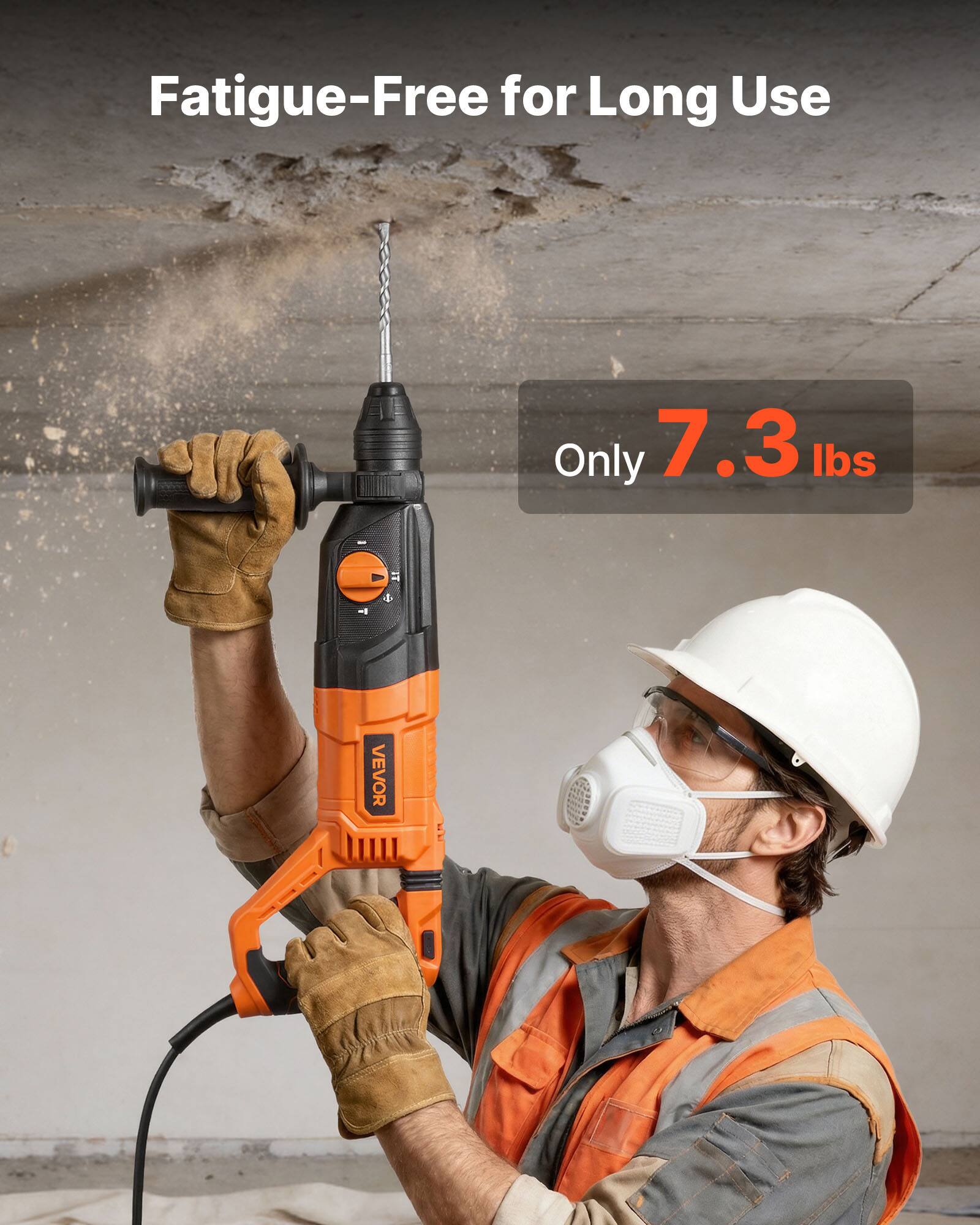 Fatigue-Free for Long Use  
Only 7.3 lbs  
VEVOR