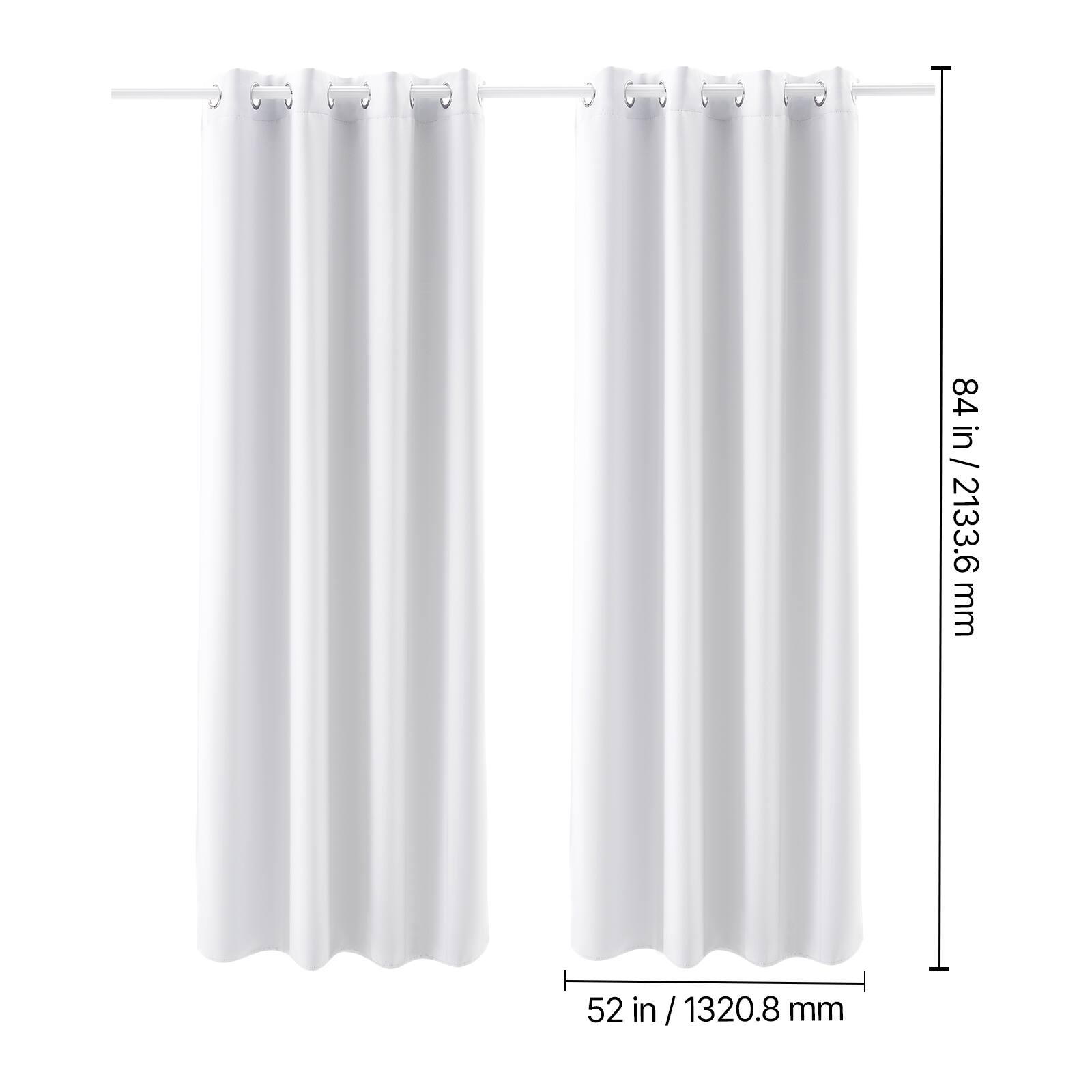 84 in / 2133.6 mm  
52 in / 1320.8 mm