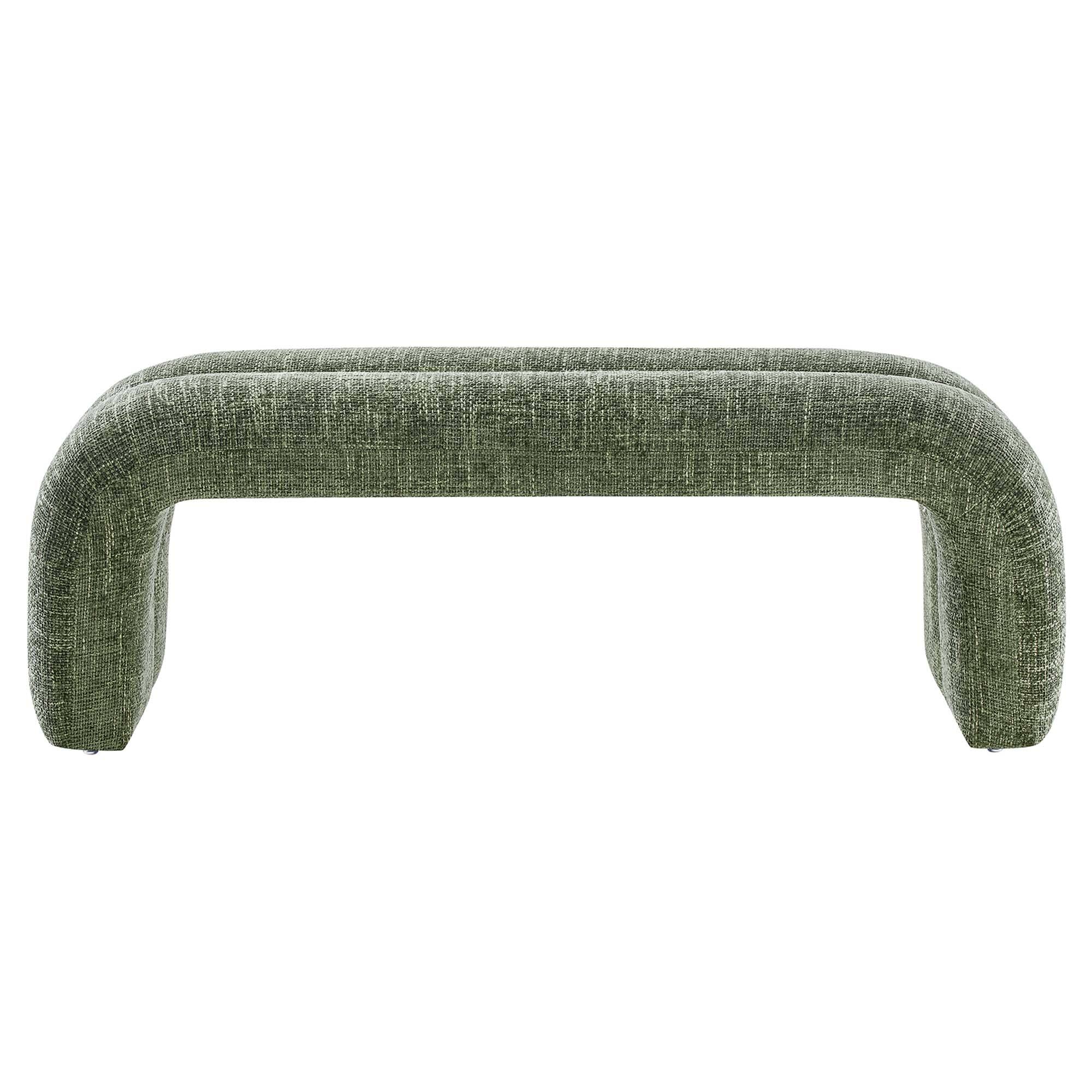 Alt View 2. Modway - Dax 50.5" Chenille Upholstered Accent Bench by Modway - Green.