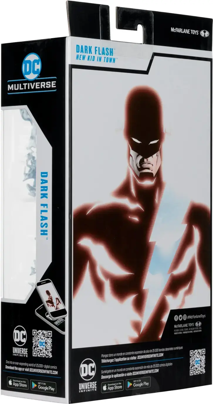 McFarlane Toys Dark Flash New Kid in Town DC Multiverse Dark Flash Wniverse DC DC Universe Infinite. The box contains a digital download code for 25,000 comics and an expansion pack for the DC Universe Infinite app.