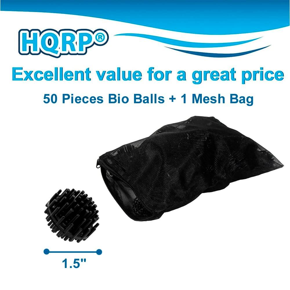 HQRP Excellent value for a great price  
50 Pieces Bio Balls + 1 Mesh Bag  
1.5"
