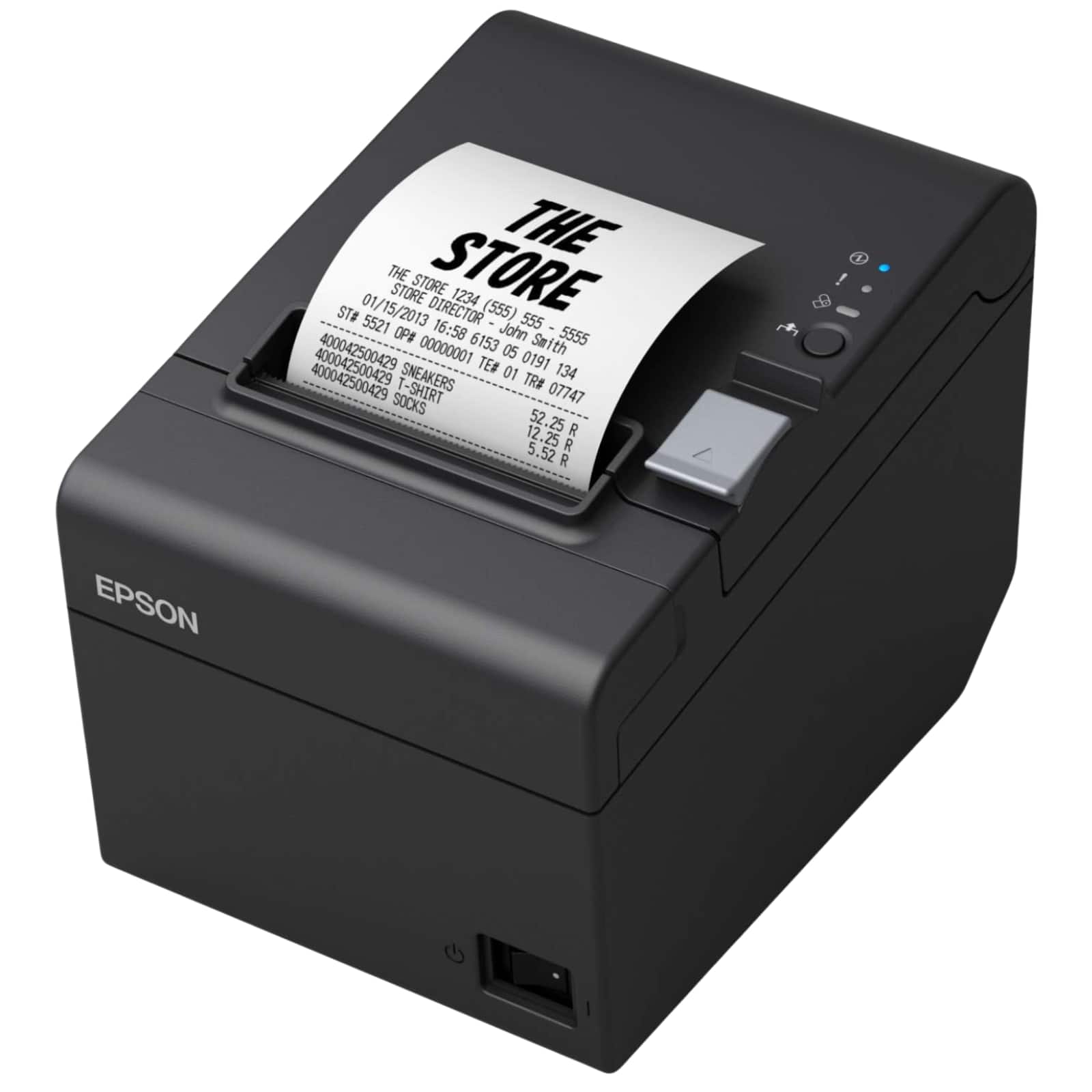 Epson - TM-T20III Monochrome Thermal POS Receipt Printer with US Power Cord Included - C31CH51011 - Black