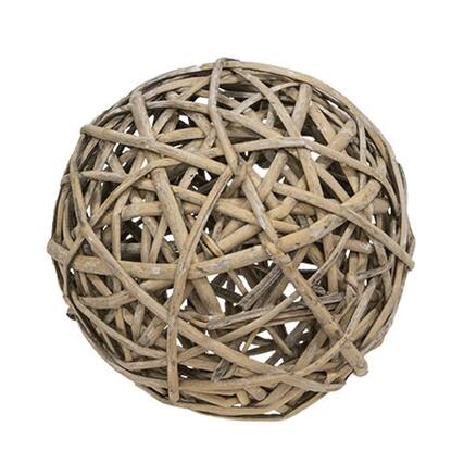 Front. BreeBe - Gray Willow Ball - 6" - Grey.