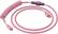 Angle. Glorious - Coiled USB-C Artisan Braided Keyboard Cable for Mechanical Gaming Keyboards - Pink.