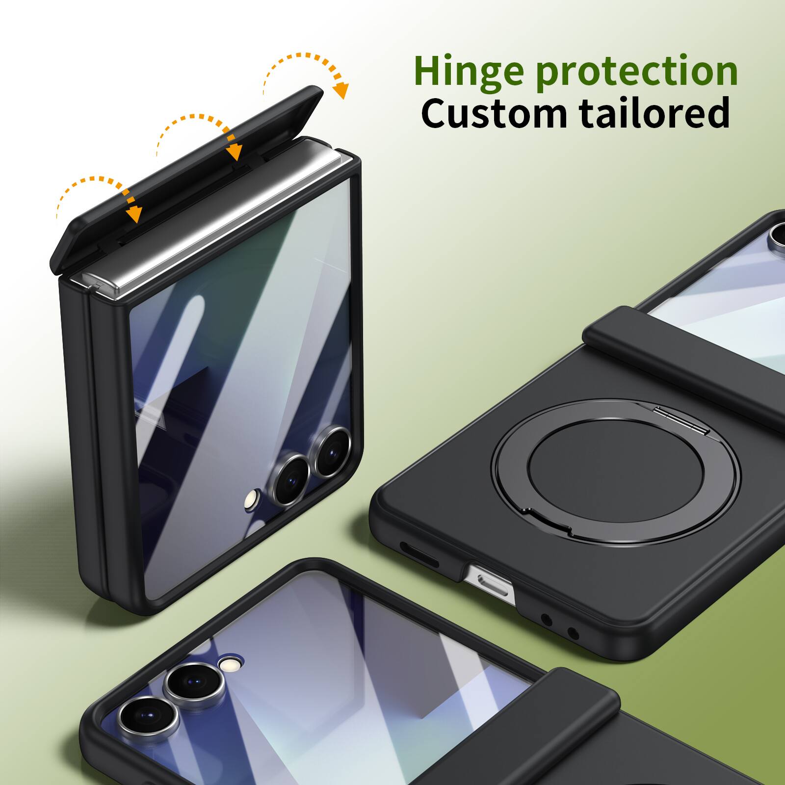 Hinge protection  
Custom tailored