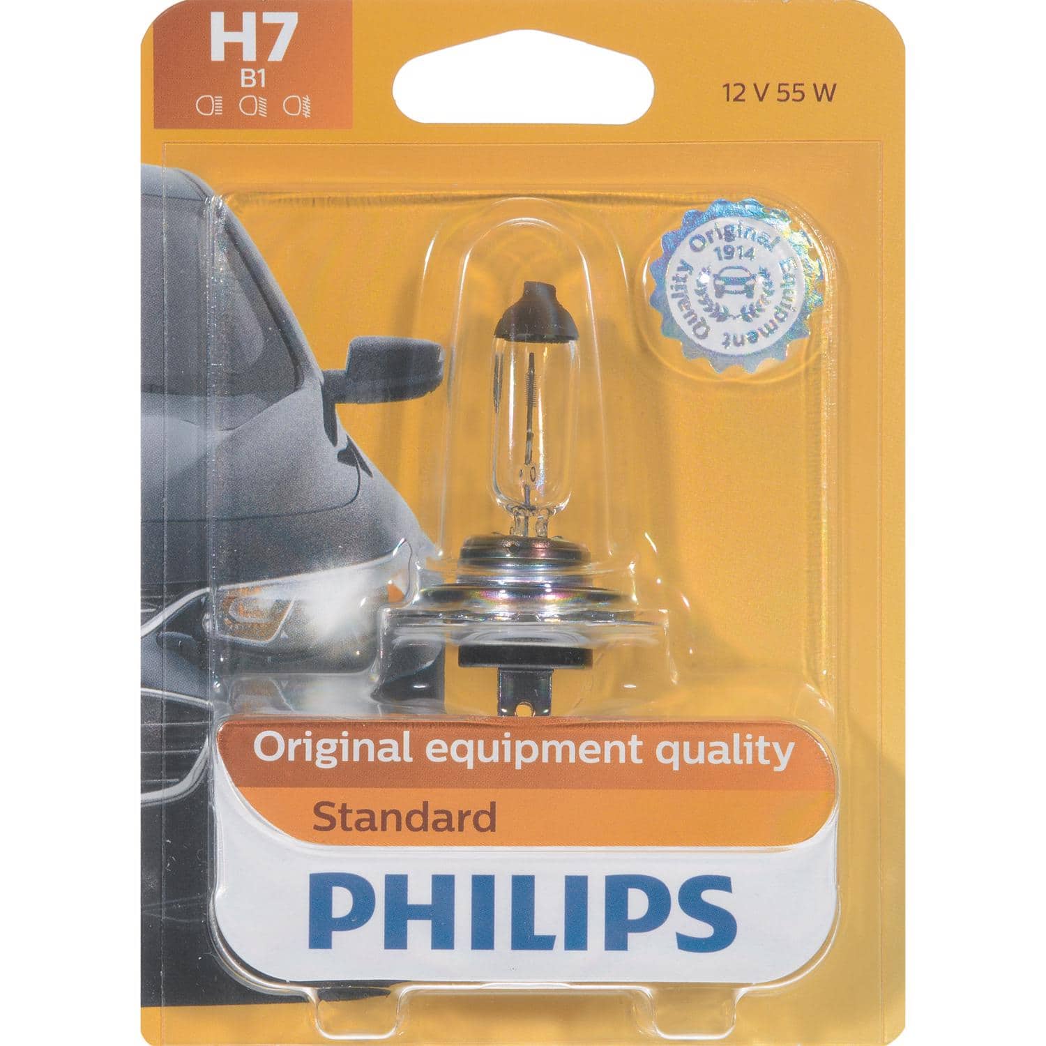 Philips - Standard Halogen High/Low Beam Automotive Bulb H7B1