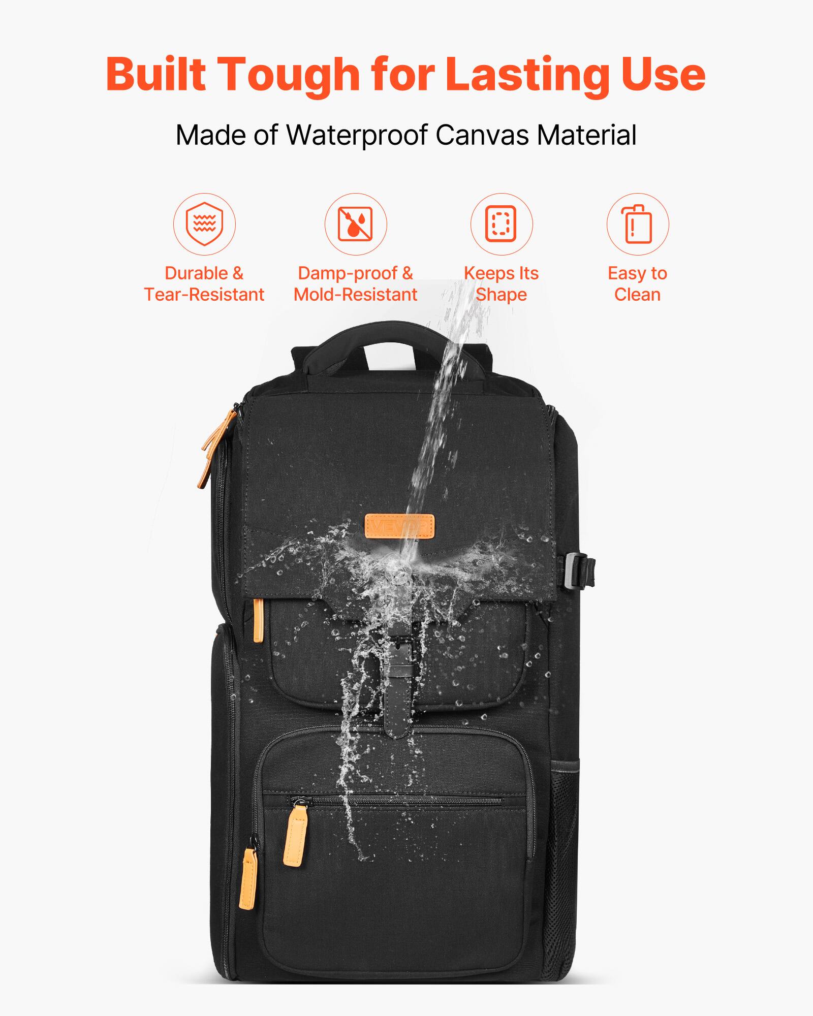 Built Tough for Lasting Use  
Made of Waterproof Canvas Material  
Durable & Tear-Resistant  
Damp-proof & Mold-Resistant  
Keeps Its Shape  
Easy to Clean