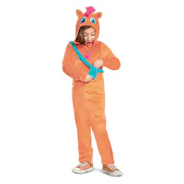 Disguise - My Little Pony Sunny Starscout Girls Hooded Costume Jumpsuit | S (4-6x) - Brown