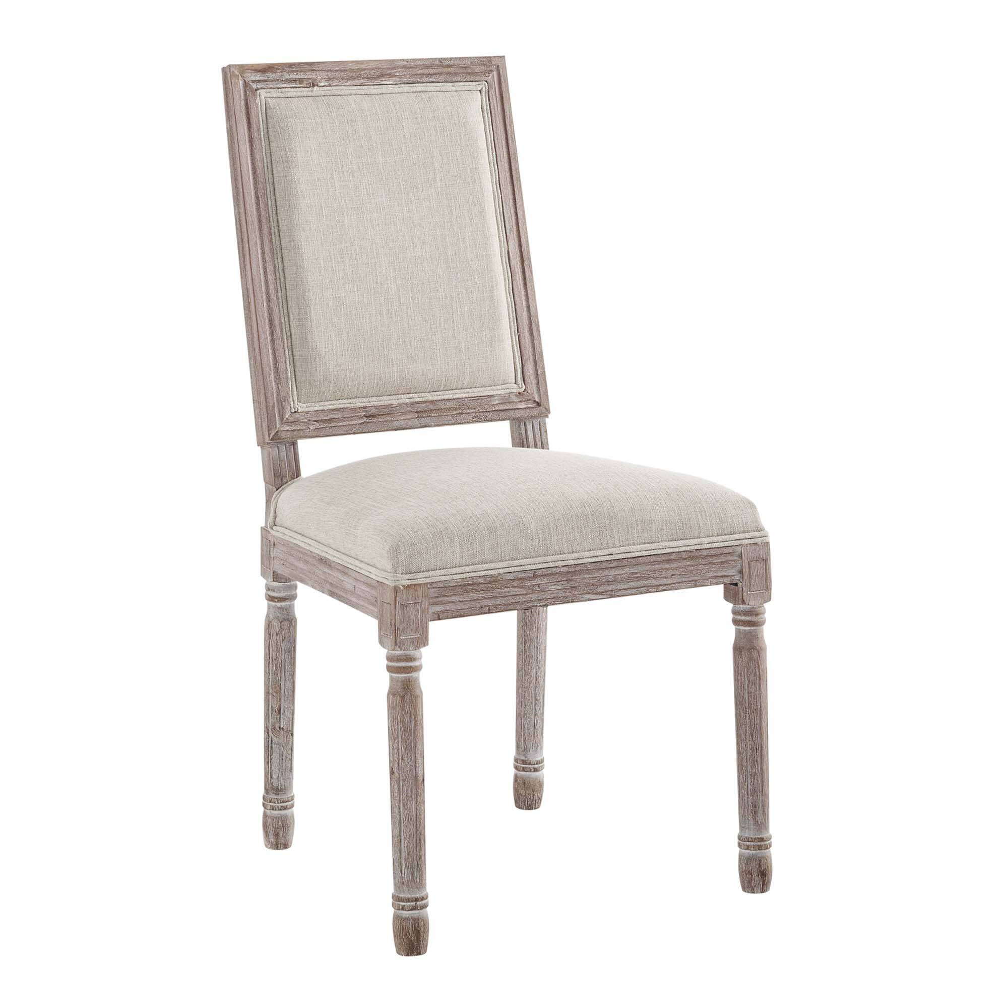 Alt View 1. Modway - Court Upholstered Fabric Dining Side Chair Set of 2 by Modway - Beige.