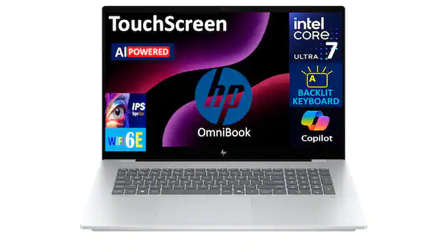 TouchScreen
AI POWERED
IPS
intel CORE 7
ULTRA
BACKLIT KEYBOARD
WiFi 6E
Copilot
OmniBook