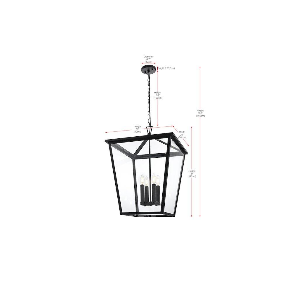 Elegant Lighting - Oxford 7 inch Outdoor Pendant - Black price history on PriceWatchPro