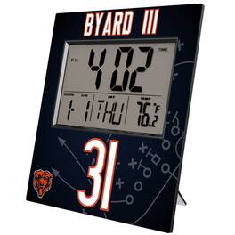 Keyscaper - Kevin Byard III Chicago Bears Digital Desk & Wall Clock - Multicolor