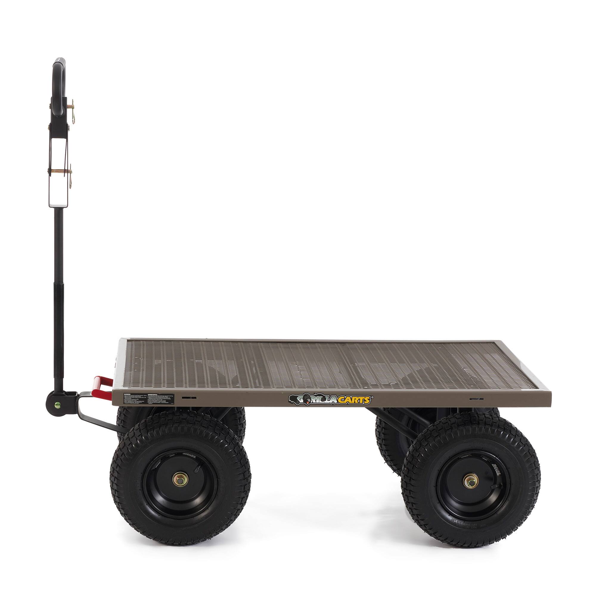 Alt View 1. Gorilla Carts - Gorilla Carts Steel Dump Cart Garden Beach Wagon, 1,200 Pound Capacity, Gray - Gray.