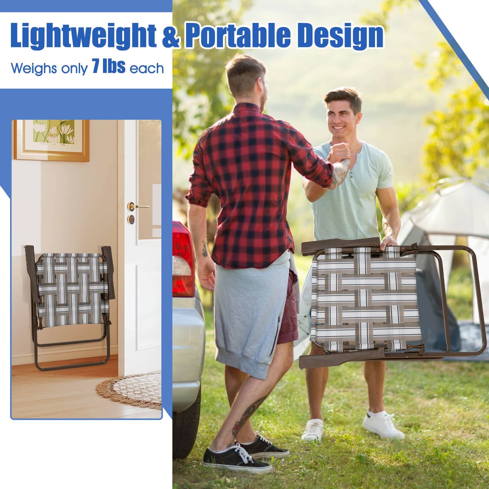 Lightweight & Portable Design  
Weighs only 7 lbs each