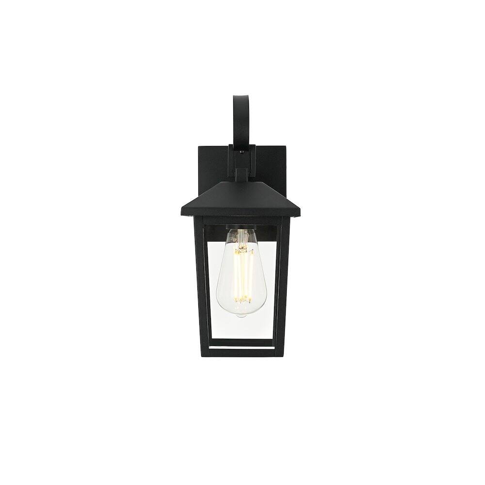 Alt View 1. Elegant Lighting - Riggs 5.5 inch Outdoor Wall Sconce in Black - Black.