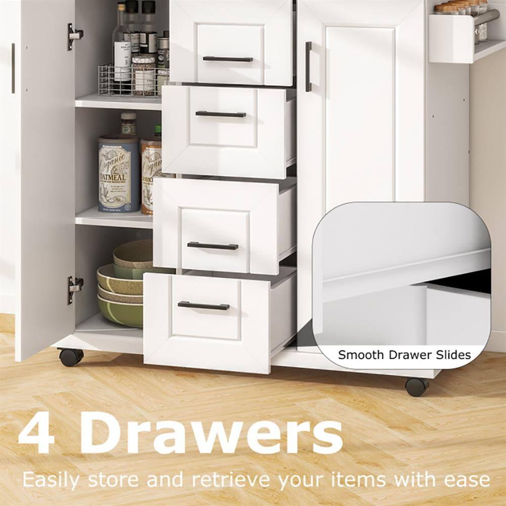 4 Drawers  
Smooth Drawer Slides  
Easily store and retrieve your items with ease