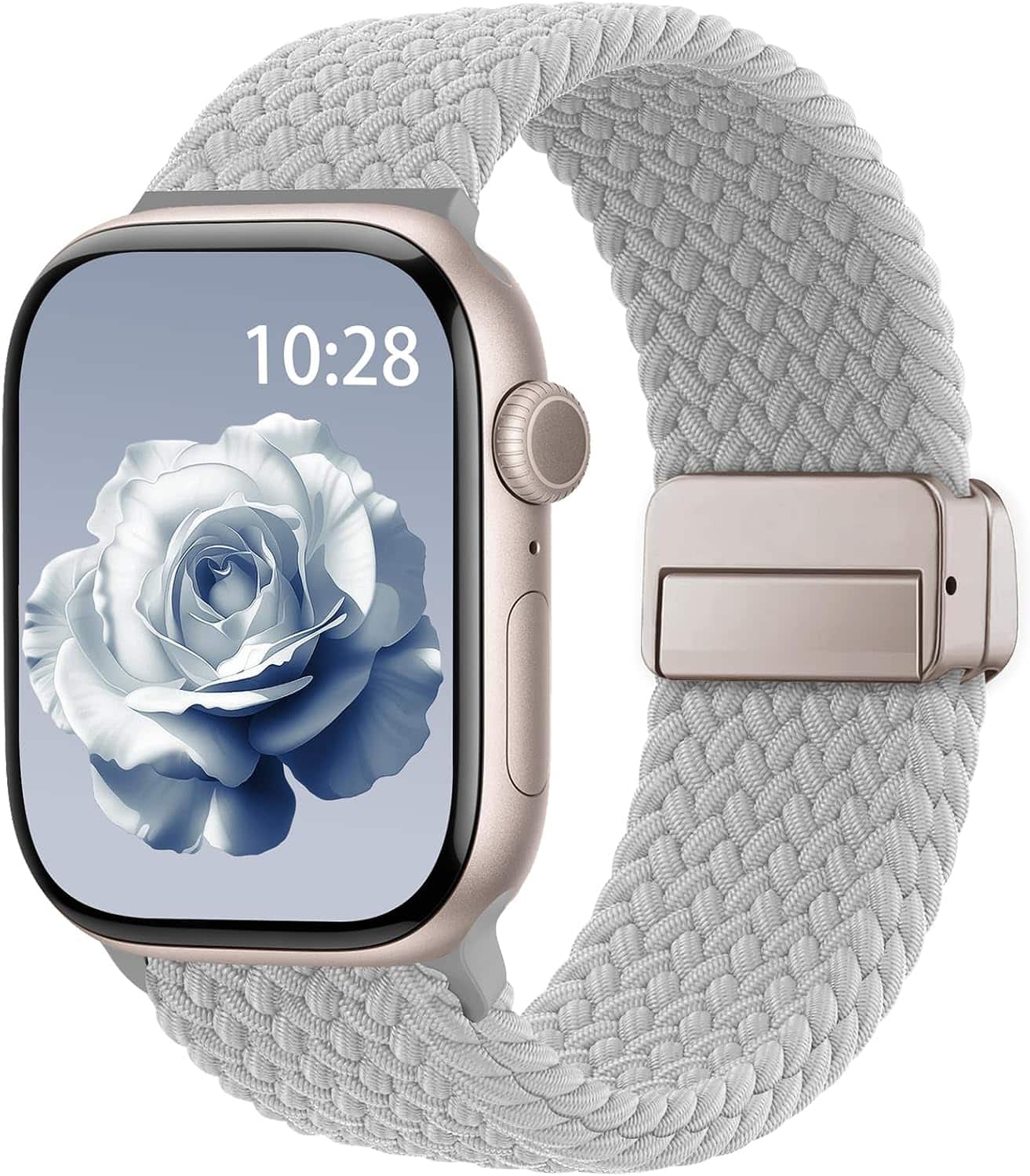 Core Tech - Braided Stretchy Magnetic Watch Band for Apple Watch 38/40/41/42mm - Gray