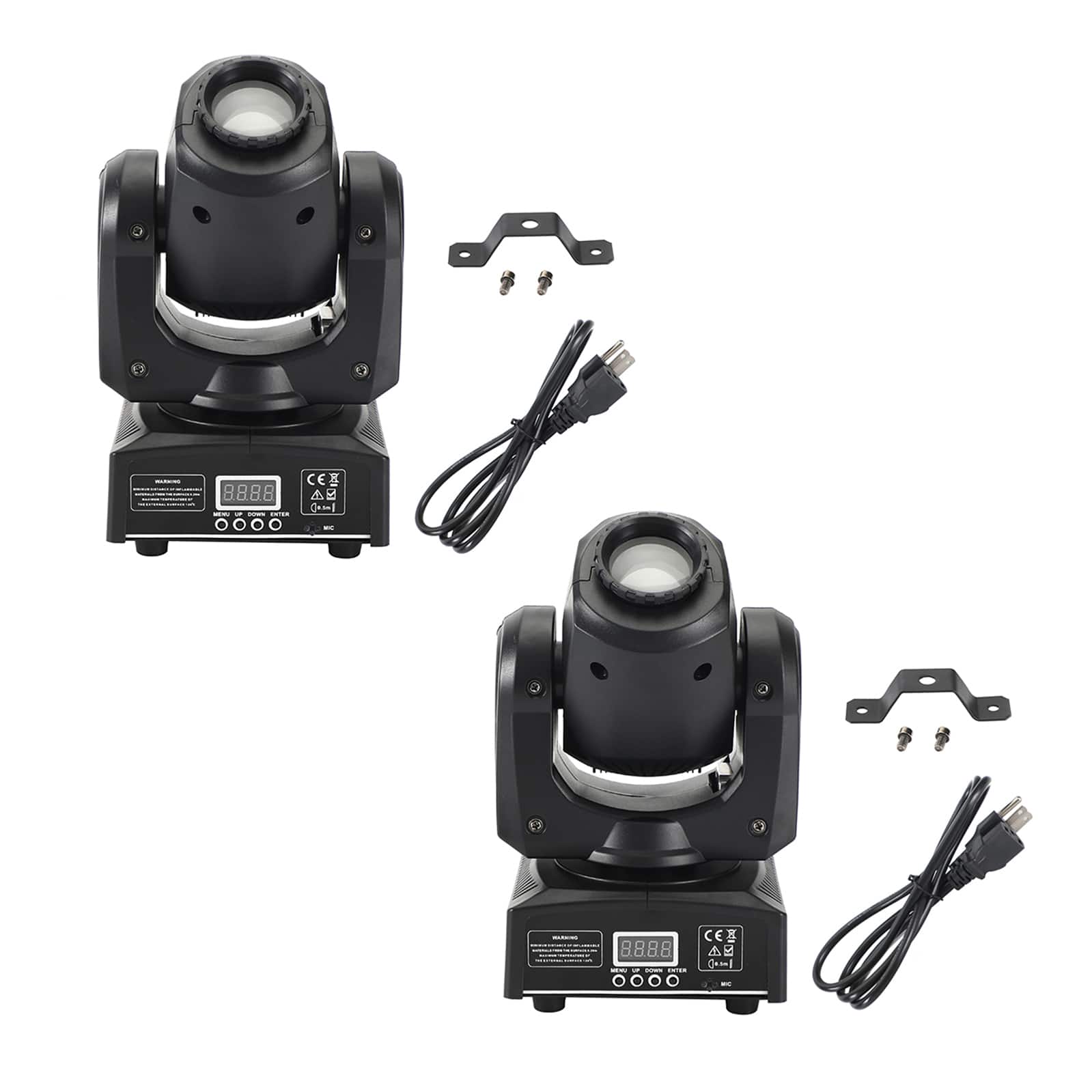 Topteng - 2 Packs 10W RGBW Moving Head Stage Light-8 Gobo Pattern, DMX512/Sound/Auto Control,540° Pan&270° Tilt,for Stage DJ Party