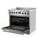 Alt View 2. Forno Appliances - 36 in. Wide 0 Elements Torino 5.36 Cu. Ft. Freestanding Induction True Convection Range - Silver.