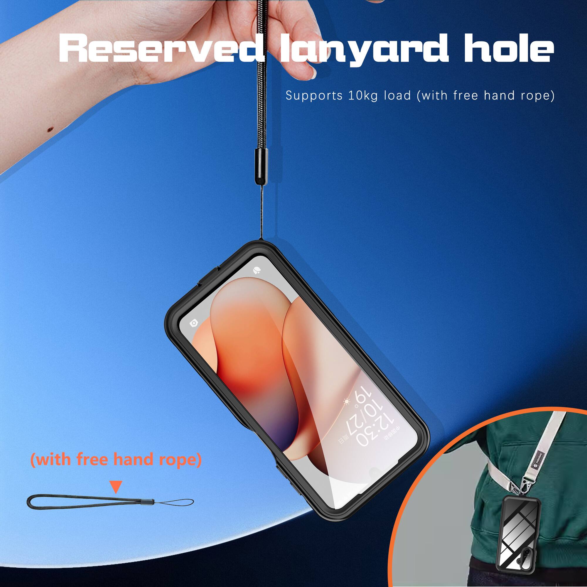 Reserved lanyard hole  
Supports 10kg load (with free hand rope)  
(with free hand rope)