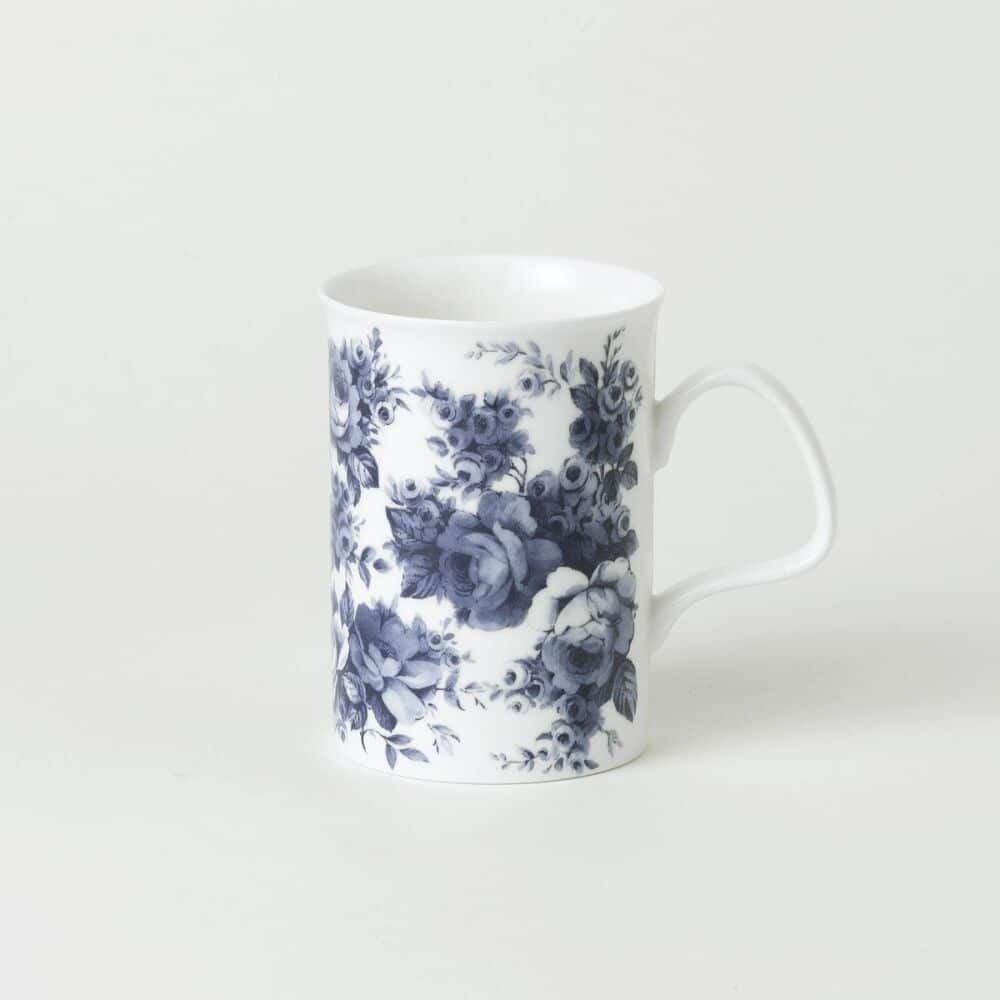 Photos - Mug / Cup Roy Kirkham Jiallo -  LANCASTER MUG-BLUE CHINTZ, set of 6, Bone China Made in England - Mutli color ER21165 