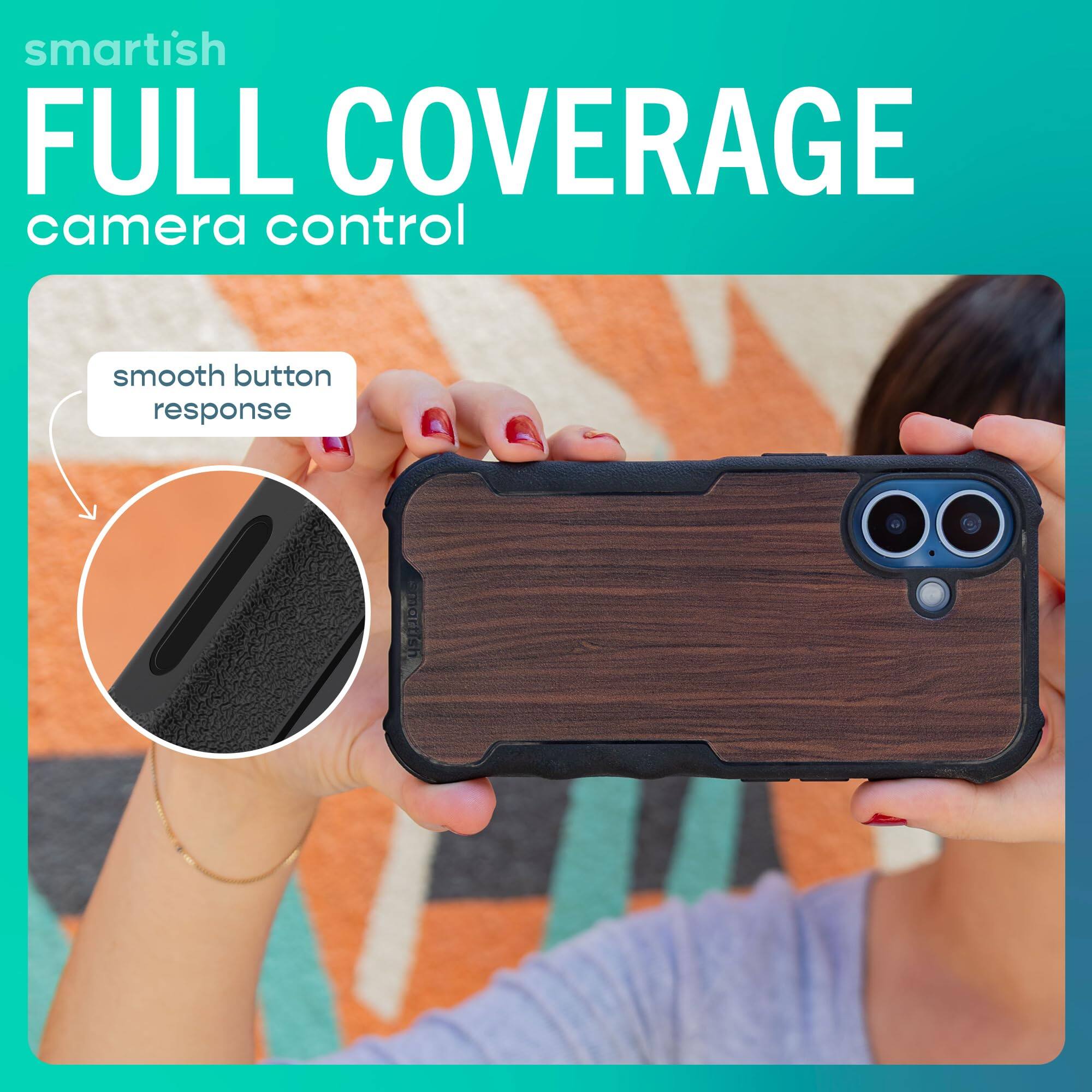 smartish  
FULL COVERAGE  
camera control  

smooth button response
