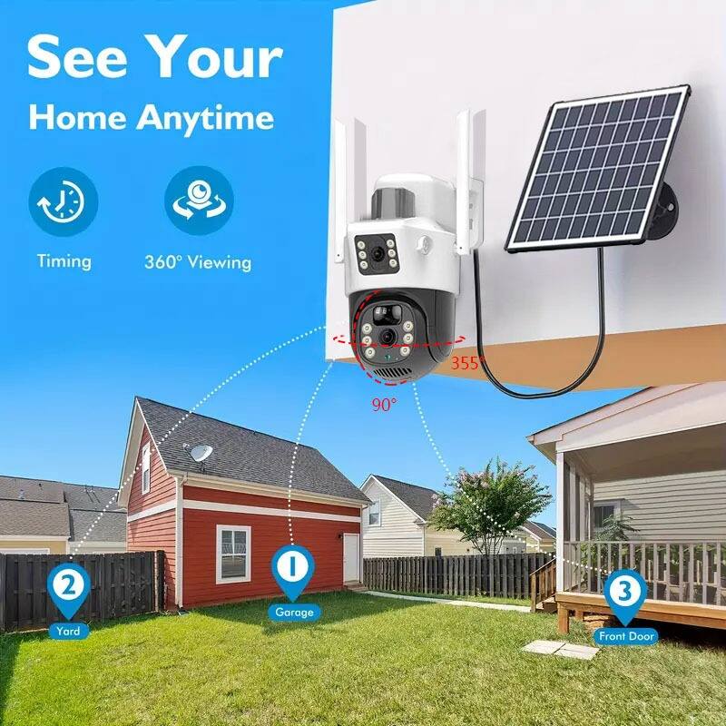 See Your Home Anytime  
Timing  
360° Viewing  
1. Yard  
2. Garage  
3. Front Door