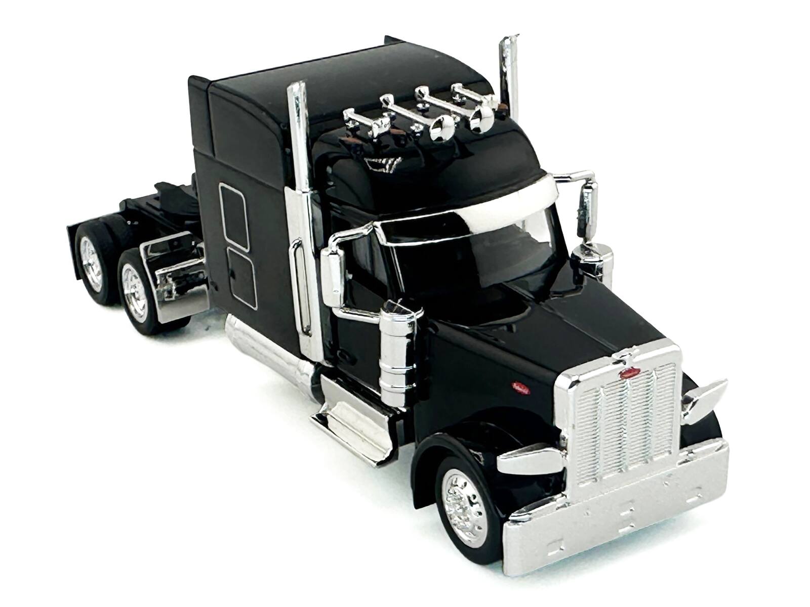 Alt View 2. HO Logistics Replicas - Peterbilt 589 with Stand Up Sleeper Cab Black 1/87 (HO) Scale Plastic Model Car by HO Logistics.