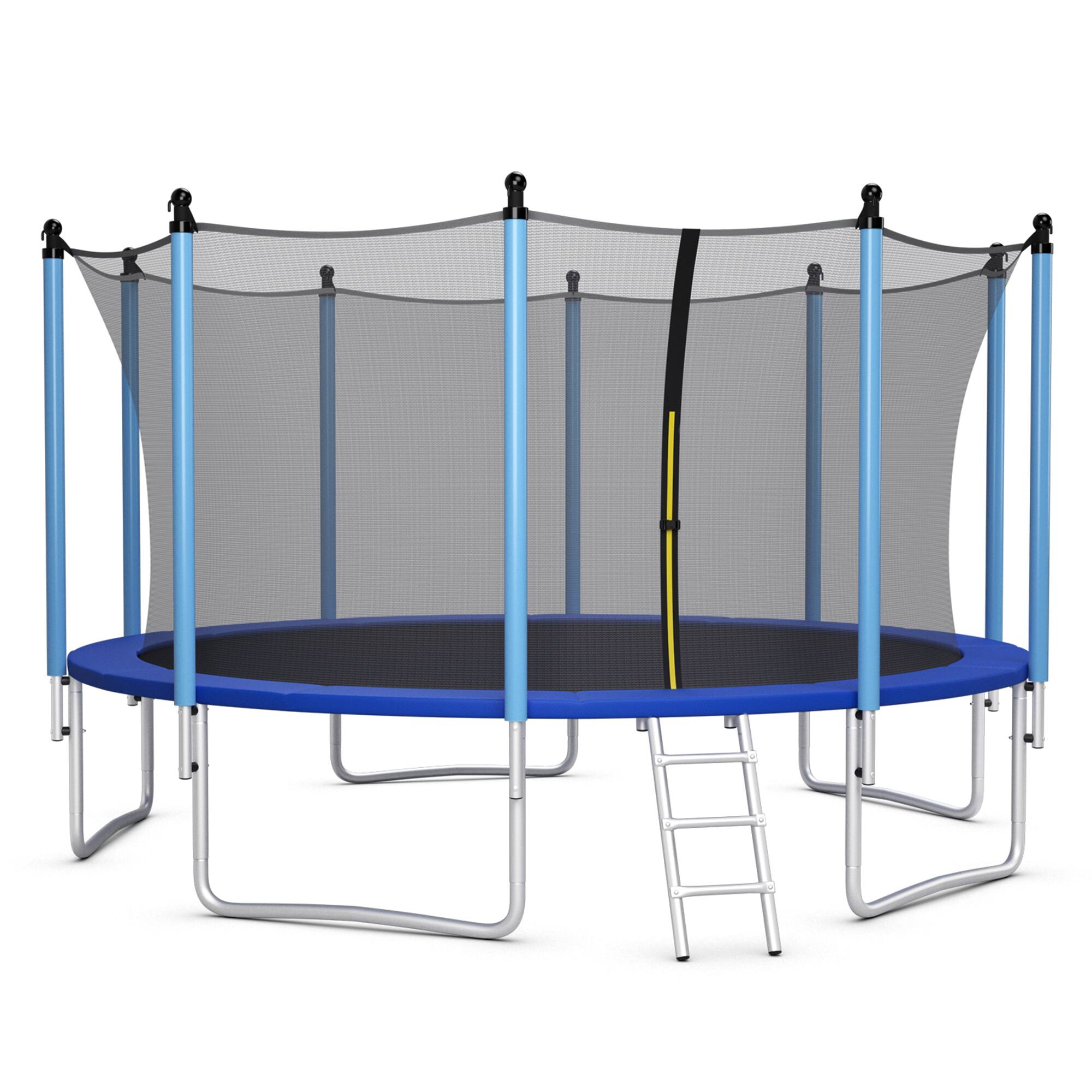 Alt View 8. Gymax - Gymax 15FT Jumping Exercise Recreational Bounce Trampoline for Kids W/Safety Enclosure - Black.