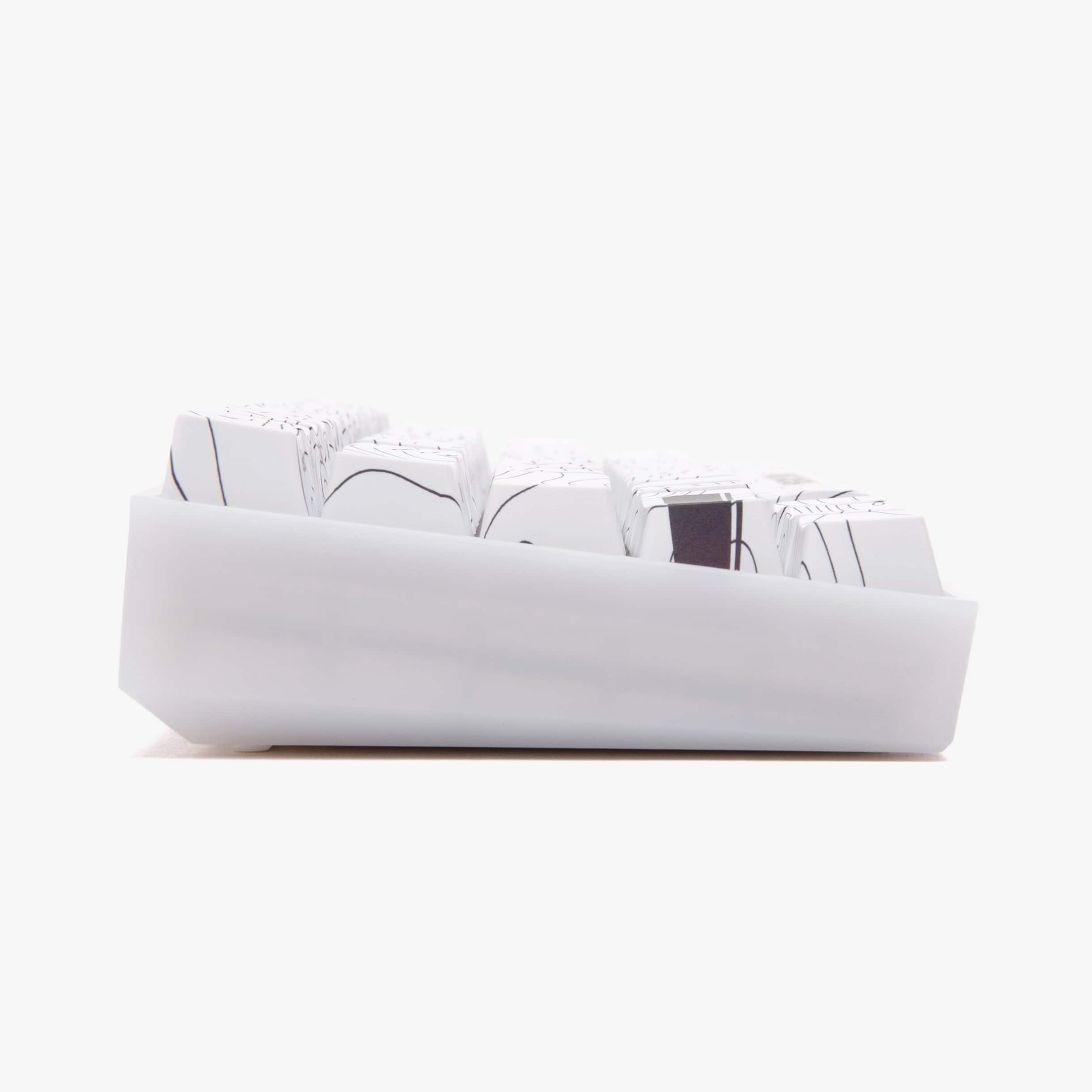 Alt View 1. Higround - Basecamp 65 65% Wired Mechanical Lubed Flame Linear Switch Gaming Keyboard with RGB Backlighting - Snow Stone.