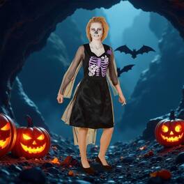Northlight - and Purple Skeleton Bride Women Adult Halloween Costume - Small - Black