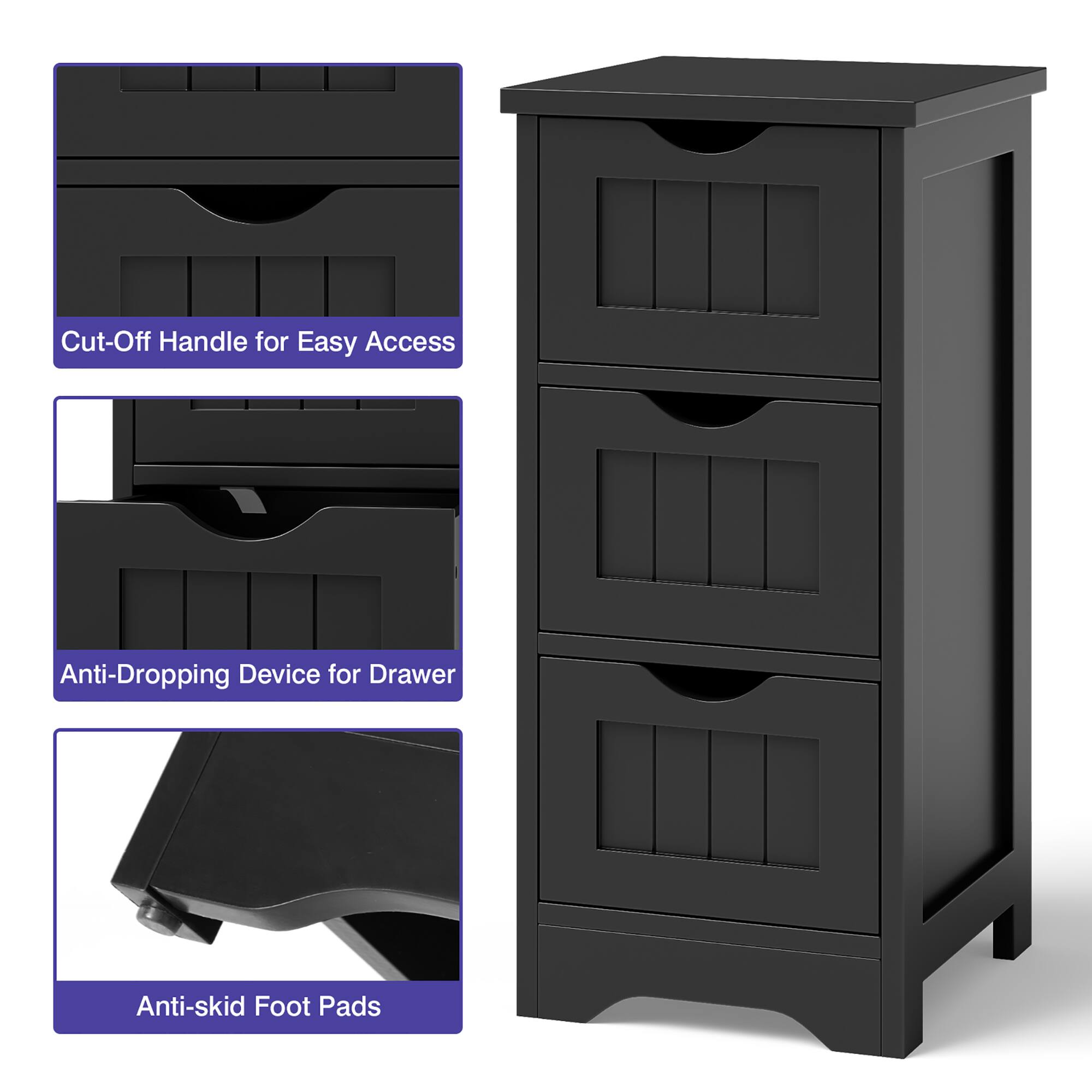 Cut-Off Handle for Easy Access  
Anti-Dropping Device for Drawer  
Anti-skid Foot Pads