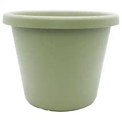 Front. The HC Companies - The HC Companies 15.5 Inch Round Classic Planter, Plastic Plant Pot, Seafoam.