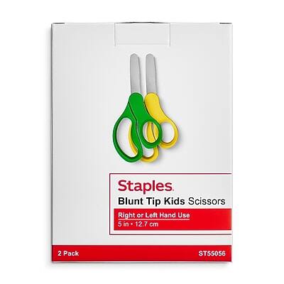 Staples. Blunt Tip Kids Scissors Right or Left Hand Use 5 in 12.7 cm
2 Pack
ST55056