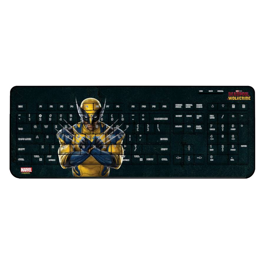 Keyscaper Marvel Badge Wireless USB Keyboard Deadpool Wolverine 2 ...
