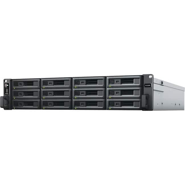 Synology - RX1223RP Drive Enclosure - Mini-SAS Host Interface - 2U Rack-mountable - Hot Swappable Bays - 12 x HDD