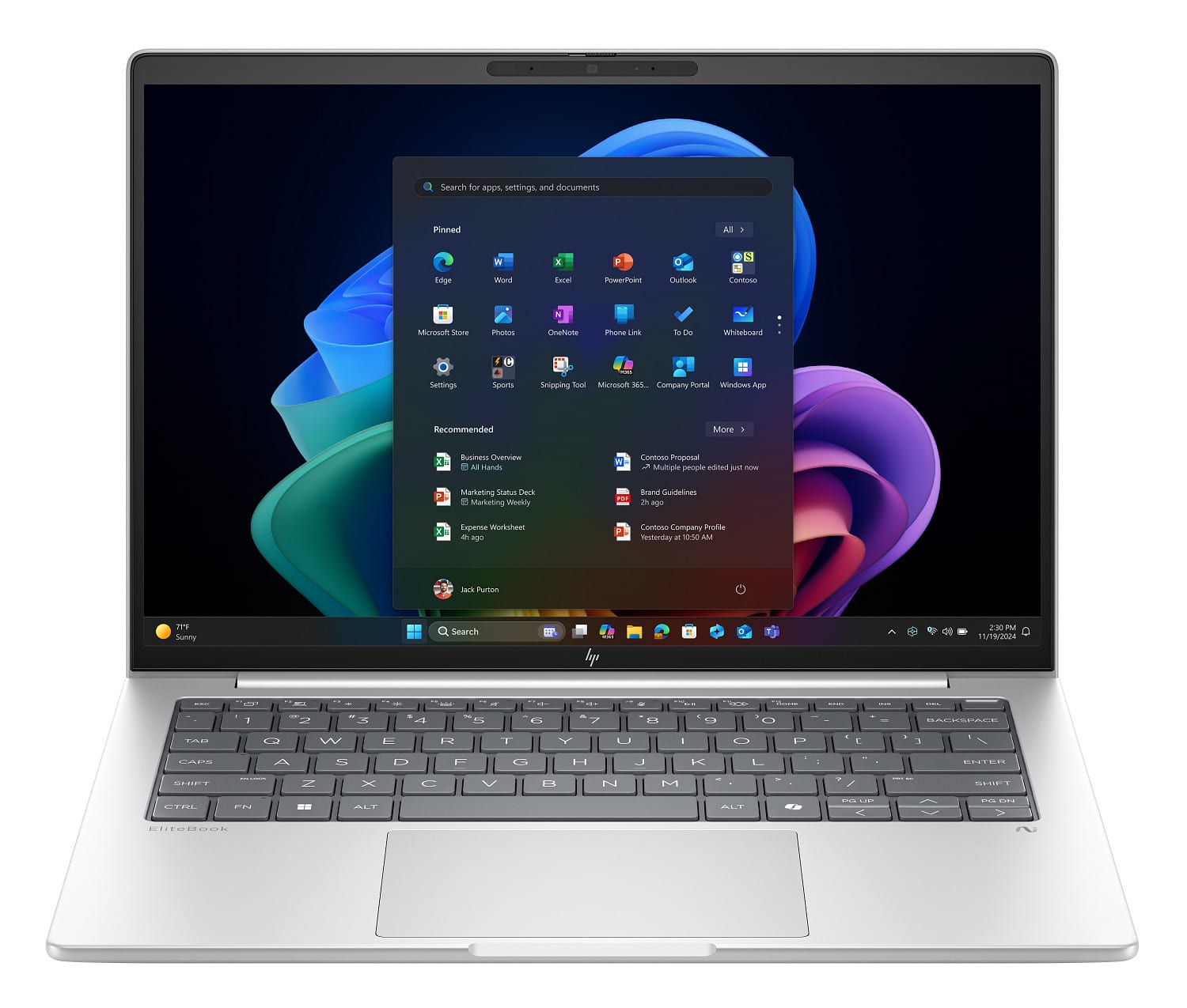 HP - EliteBook Laptop Computer 14" WUXGA Touch Screen AMD Ryzen AI 7 32 GB