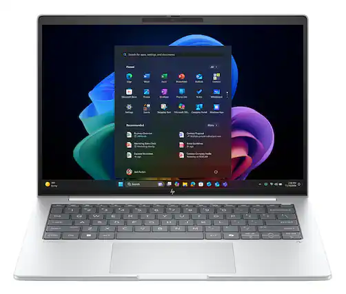 Sure, here is the corrected and grouped text from the image:
---
**Search for apps, settings, and documents**
**Pinned**
- Edge
- Word
- Excel
- Microsoft Store
- Photos
- OneNote
- Settings
- Sports
- Snipping Tool
- PowerPoint
- Outlook
- Calculator
- Phone Link
- To Do
- Whiteboard
- Microsoft 365
- Company Portal
- Windows App
**Recommended**
- Business Overview
- All Hands
- Marketing Status Deck
- Contoso Proposal
- Multiple people edited this now
- Brand Guidelines
- Expense Worksheet
- Contoso Company Profile
- Jack Patton
**More**
**Contoso Company Profile**
- Updated at 10:50 AM
**Marketing Status Deck**
- Updated at 2:30 PM
**Expense Worksheet**
- Updated at 11/19/2024
**Jack Patton**
**Search**
**TTT Sunny**
**EliteBook**
---
This text is organized into sections as they appear on the screen.