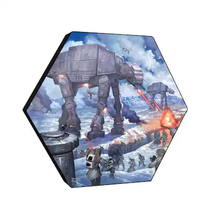 Front. Trend Setters - Star Wars (The Battle of Hoth) KNEXAGON® Wood Print - Multicolor.