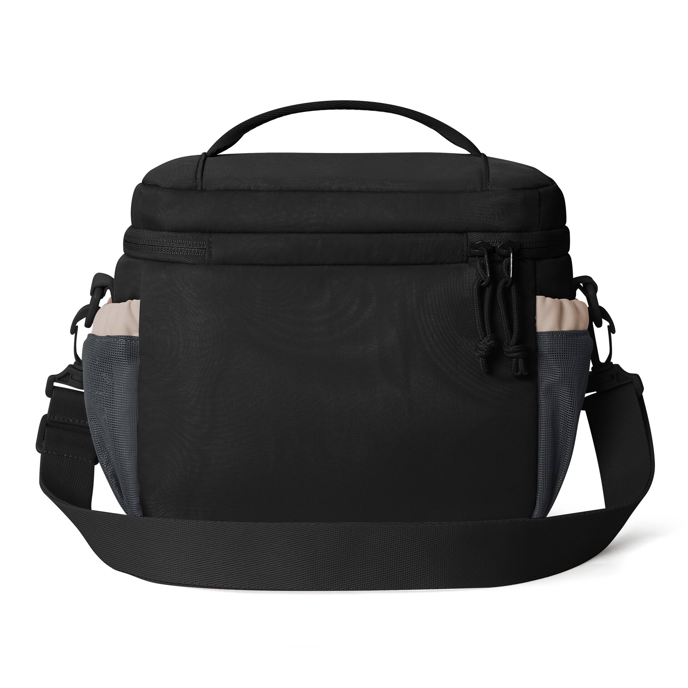 Angle. Bagsmart - Focus Lunch Bag Insulated Meal Prep Tote for Work School Travel, 6L Leak-Proof Small Bag with Crossbody Strap - Black.
