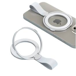 Stock Preferred - Magnetic Grip with Silicone Loop MagSafe Phone Stand - Silver Grey