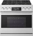 LG - SIGNATURE 36-in Wide 6.3 Cu. Ft. Slide-In Gas True Convect Pro Range with 6 Burners, AirFry, and UltraHeat 23K Burner - Stainless Steel