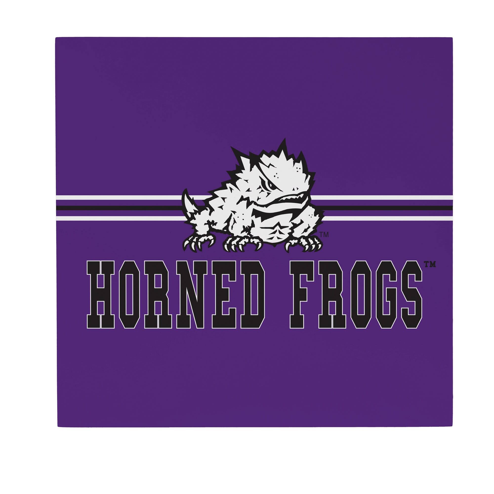 TCU Horned Frogs 12" x 12" Wood Wall Sign