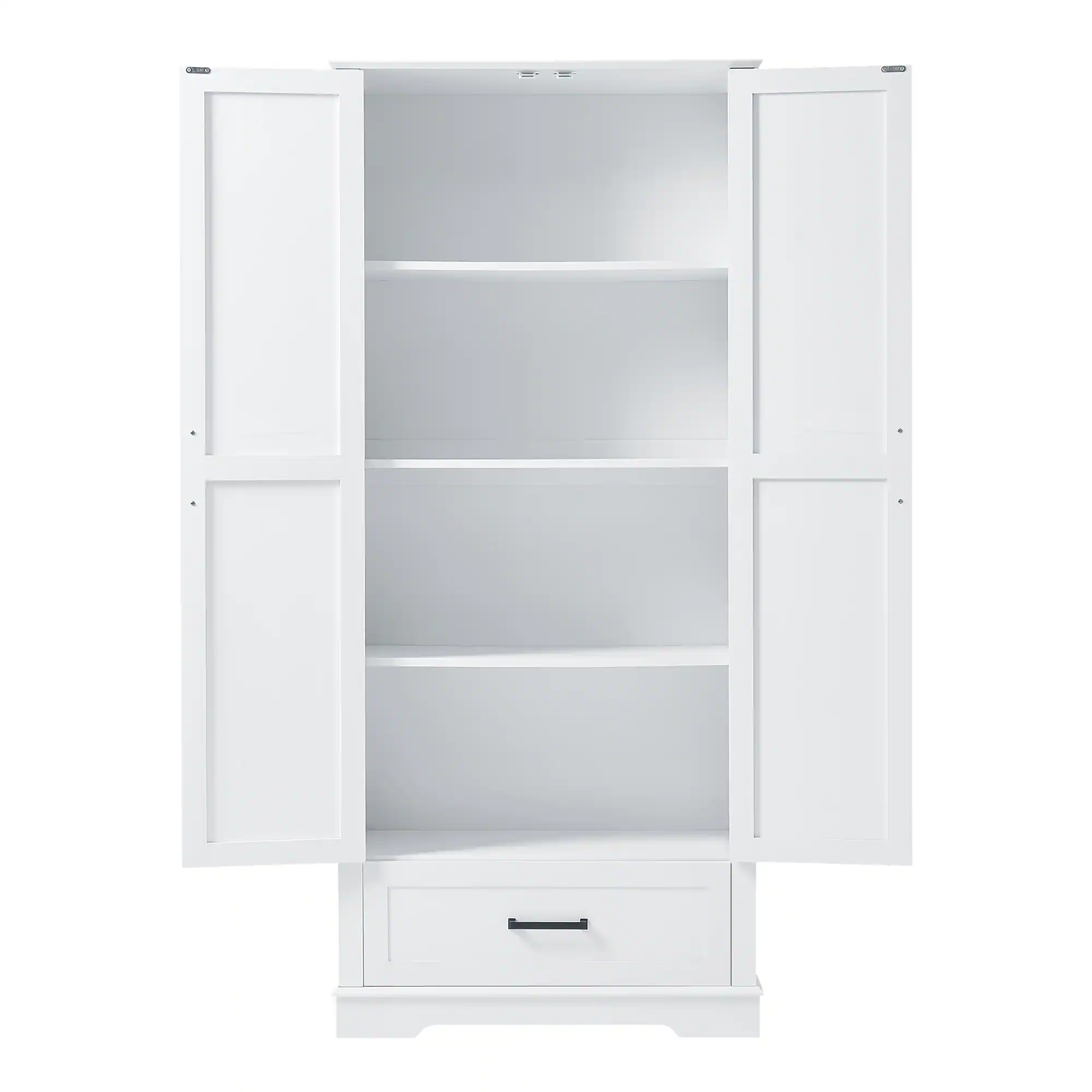 Alt View 6. SlickBlue - Tall Bathroom Storage Cabinet with Two Doors, One Drawer, and Adjustable Shelf - White.