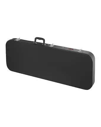 Front. VEVOR - Electric Guitar Hard Case, 43.11 in Rectangular Guitar Hard Case, With Lock Latch Keys Handle, PVC Padding Soft Lining - Black.
