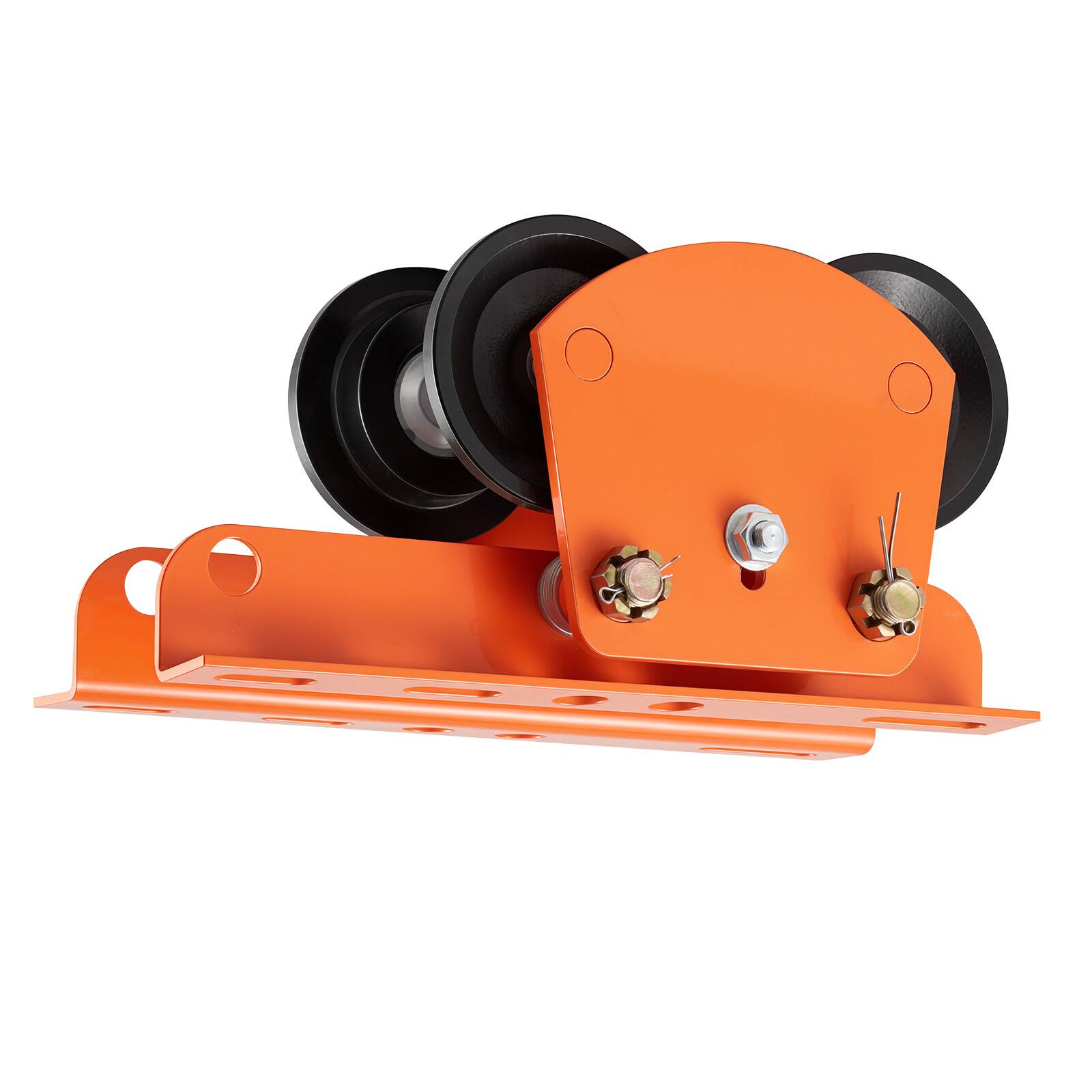 Alt View 5. VEVOR - Electric Hoist Manual Trolley,2200 lbs/1 Ton Load for PA600 PA700 PA800 PA900 PA1000, Push Beam Trolley with Dual Wheels - Orange.